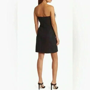 NWT Sam Edelman Strapless Feather Trim Dress Size 8
